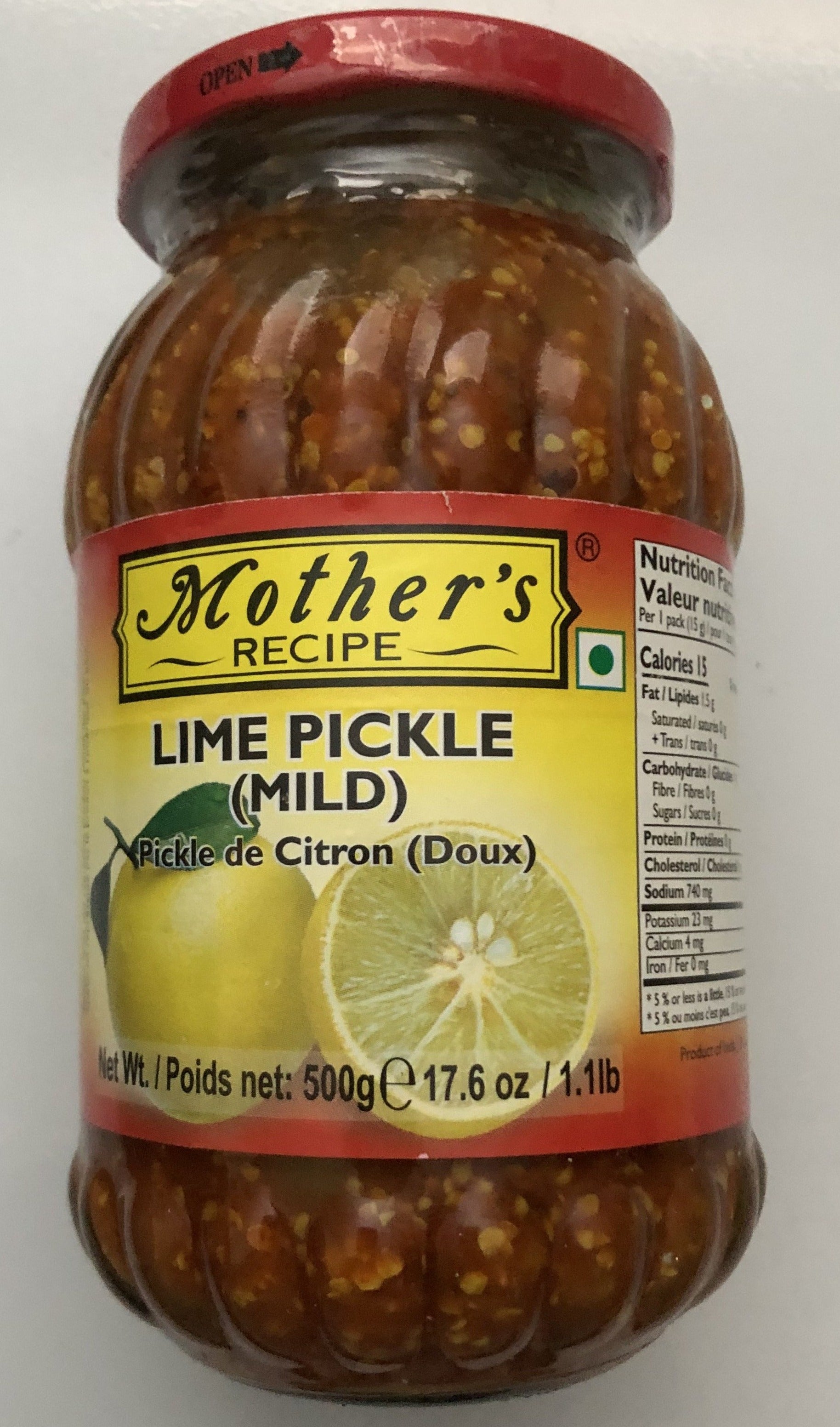 Mother's Recipe Lime Pickle Mild - 500g