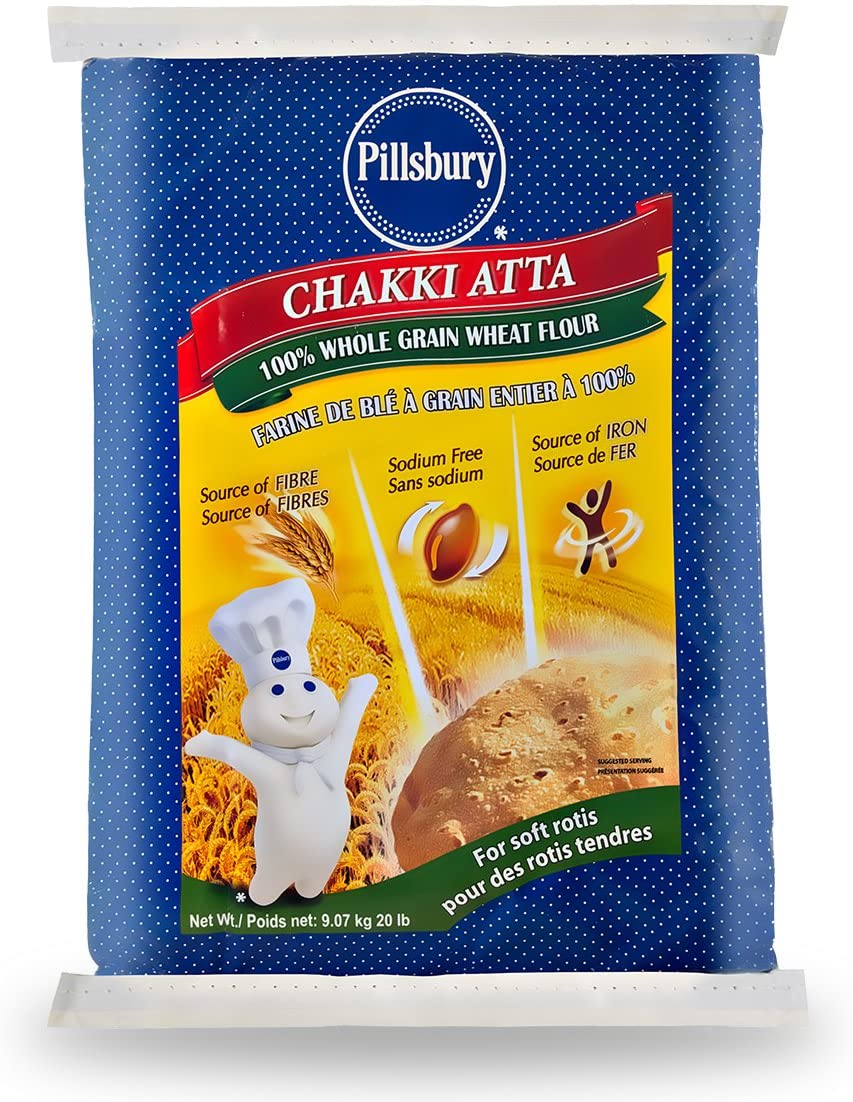 Pillsbury - Chakki Atta -100% Whole Wheat Flour -20lb